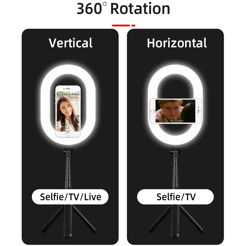 Selfie Ring Light Photography Led Rim Of Lamp With Optional Mobile Holder Mounting Tripod Stand Ringlight For Live Video Stream