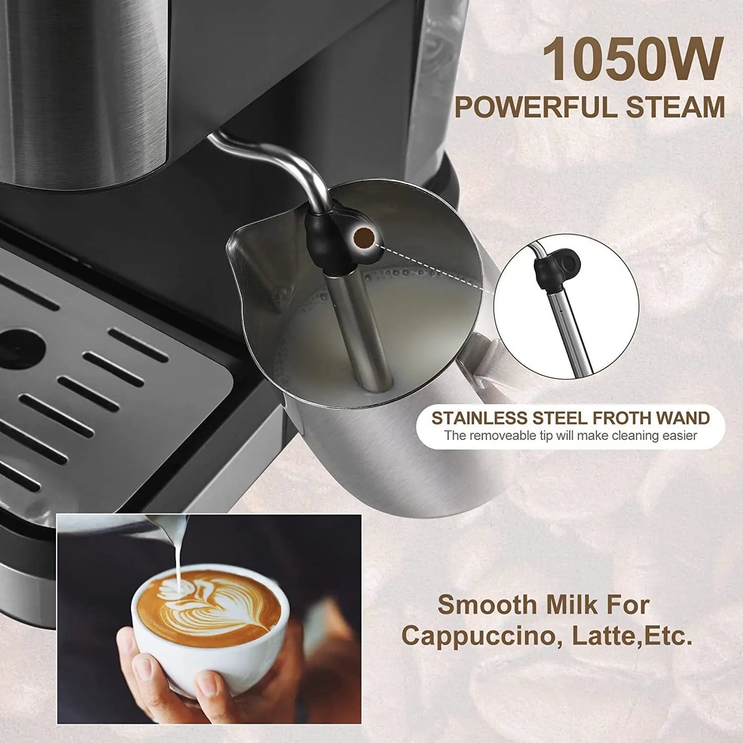Semi-automatic Espresso High Pressure Coffee Machine Electric Espresso Machines Automatic Professional Coffee Tools