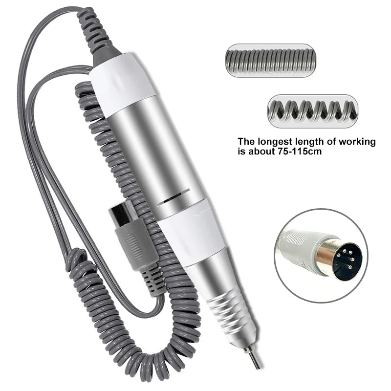 LNWPYH 35000rpm 5 Pins PLUG Electric Nail Drill Machine Handle Handpiece Pedicure Replacement Pen Manicure Beauty Tool Accessory